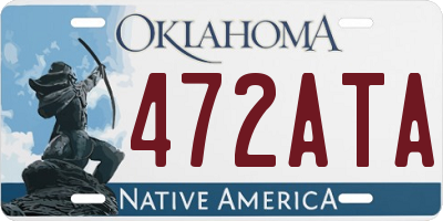 OK license plate 472ATA