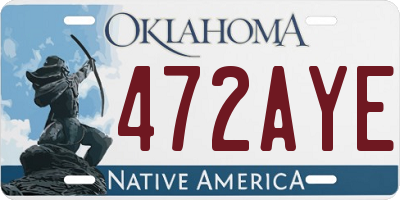 OK license plate 472AYE
