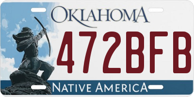 OK license plate 472BFB