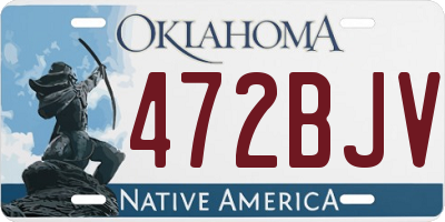 OK license plate 472BJV