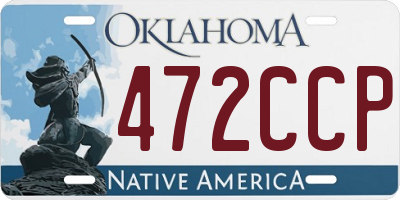 OK license plate 472CCP