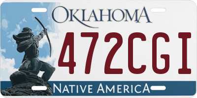 OK license plate 472CGI