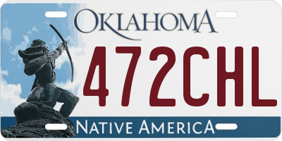 OK license plate 472CHL