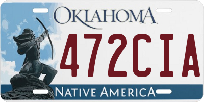 OK license plate 472CIA