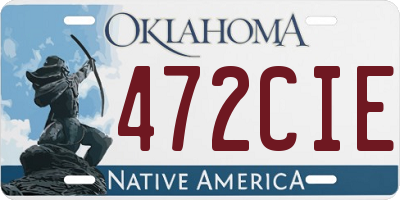 OK license plate 472CIE