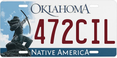 OK license plate 472CIL