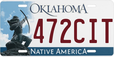 OK license plate 472CIT