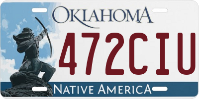 OK license plate 472CIU