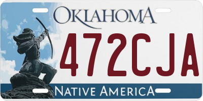 OK license plate 472CJA