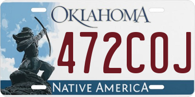 OK license plate 472COJ