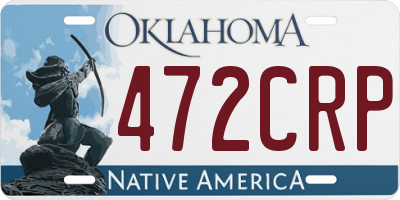 OK license plate 472CRP