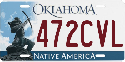 OK license plate 472CVL