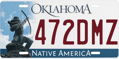 OK license plate 472DMZ