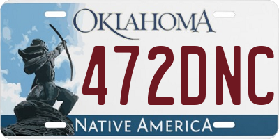 OK license plate 472DNC