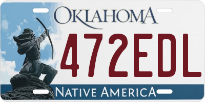OK license plate 472EDL