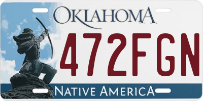 OK license plate 472FGN