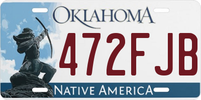 OK license plate 472FJB