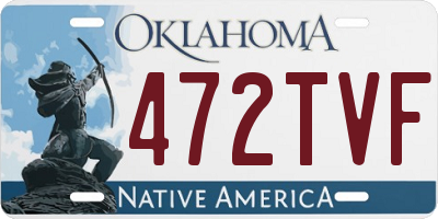 OK license plate 472TVF