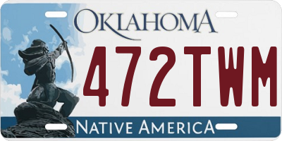 OK license plate 472TWM