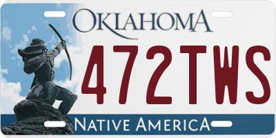 OK license plate 472TWS