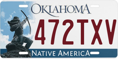 OK license plate 472TXV