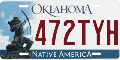 OK license plate 472TYH