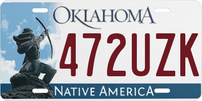 OK license plate 472UZK