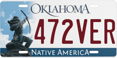 OK license plate 472VER
