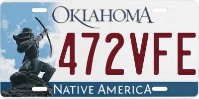 OK license plate 472VFE