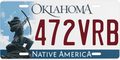 OK license plate 472VRB