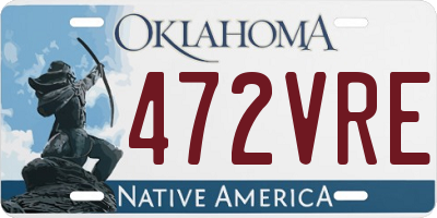 OK license plate 472VRE
