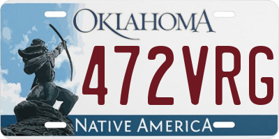 OK license plate 472VRG