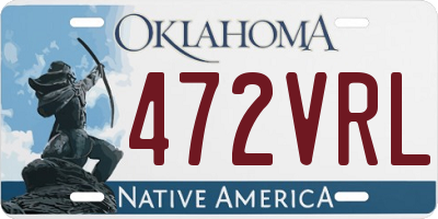 OK license plate 472VRL