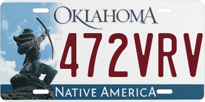 OK license plate 472VRV