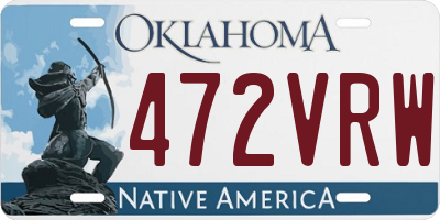 OK license plate 472VRW