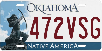 OK license plate 472VSG