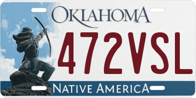 OK license plate 472VSL