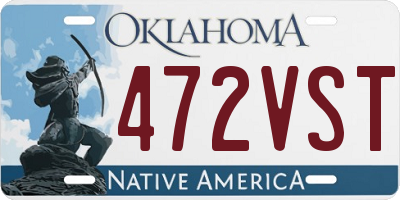 OK license plate 472VST