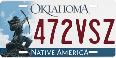 OK license plate 472VSZ