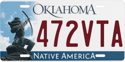 OK license plate 472VTA