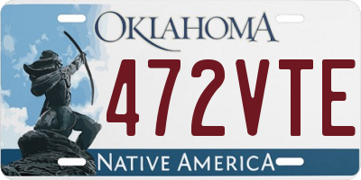 OK license plate 472VTE