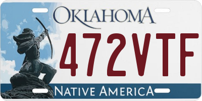 OK license plate 472VTF