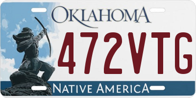 OK license plate 472VTG