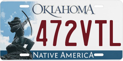OK license plate 472VTL