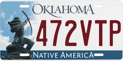 OK license plate 472VTP