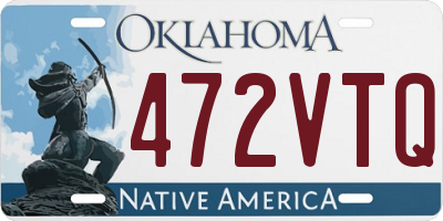 OK license plate 472VTQ