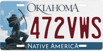 OK license plate 472VWS