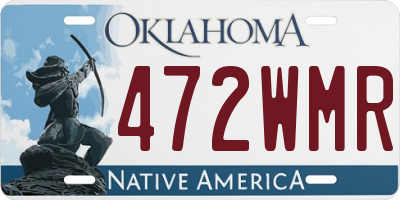 OK license plate 472WMR