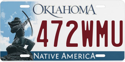 OK license plate 472WMU