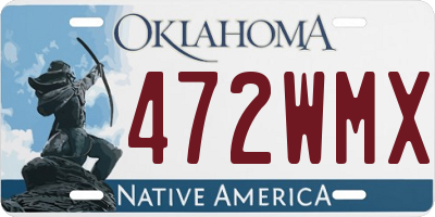 OK license plate 472WMX